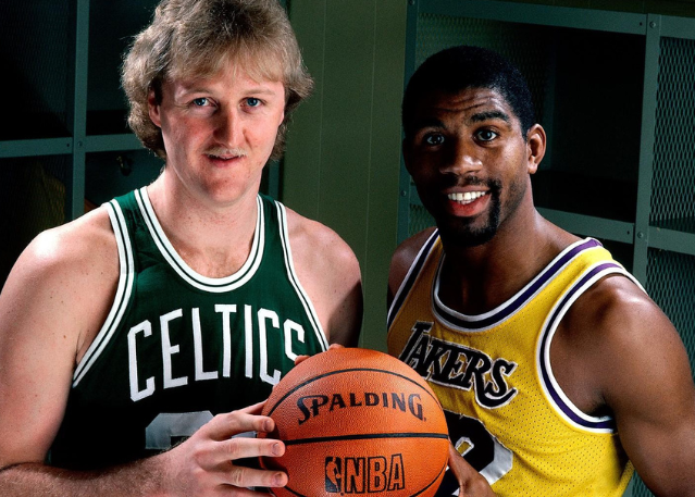 Larry bird and magic johnson